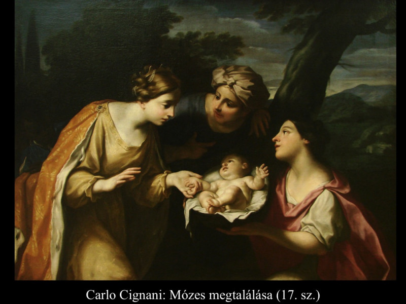 Carlo Cignani: Mózes megtalálása (17.sz)